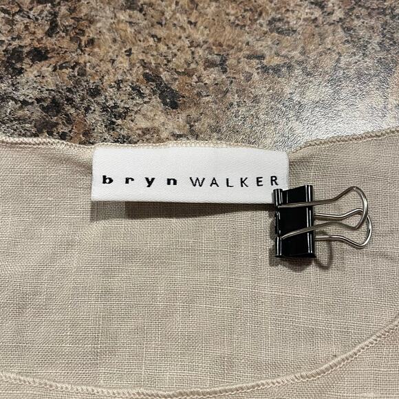 Bryn Walker Dress Linen Minimalist Cottage Coastal Grandma Quiet Luxury Small - Picture 2 of 5